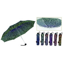 Parapluie en aluminium coupe-vent pliable 3 ornements (YS-3FM21083942R)